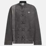 Adidas Chinese New Year Grey Striped Denim Jacket