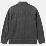 Adidas Chinese New Year Grey Striped Denim Jacket Back