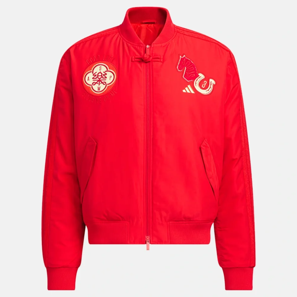 Adidas Chinese New Year Red Padded Bomber Jacket