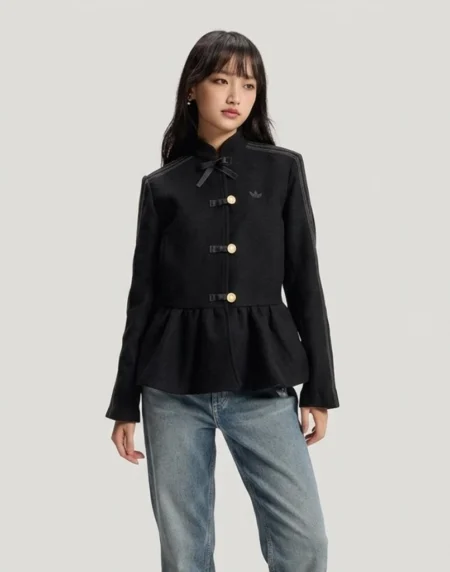 Chinese New Year Black Peplum Jacket