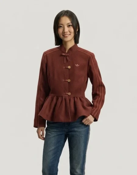Chinese New Year Brown Peplum Jacket