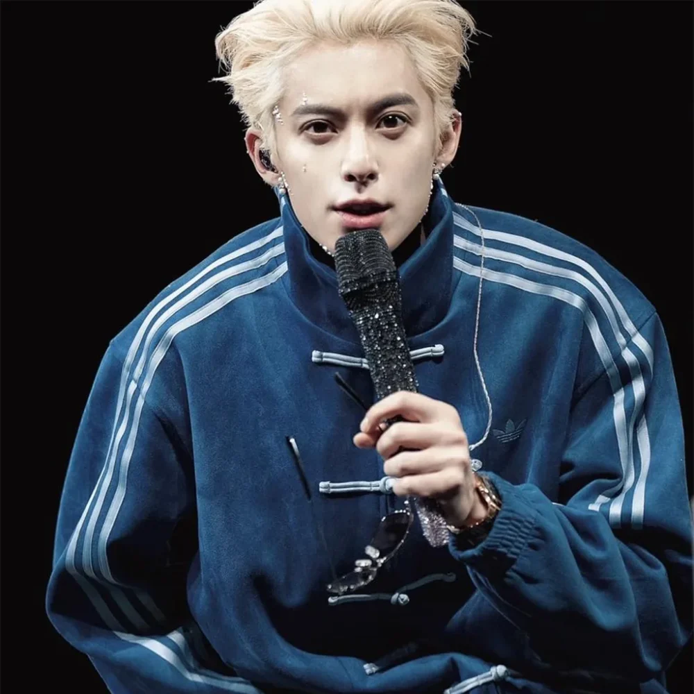 Dylan Wang Adidas CNY Blue Jacket