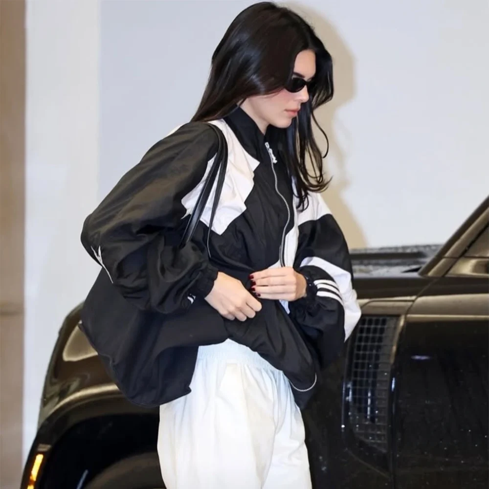 Kendall Jenner Adidas Black And White Track Jacket