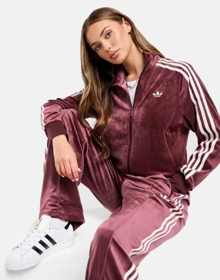 adidas Originals Velour 3-Stripes Track Top