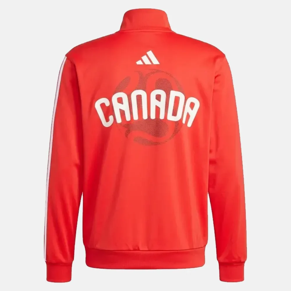FIFA World Cup 26 Adidas Canada Red Track Jacket Back