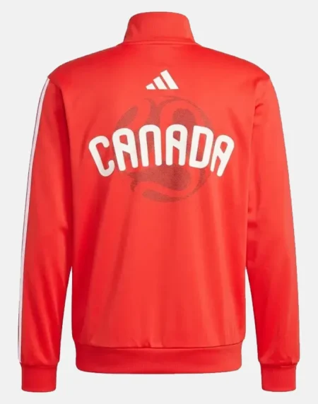 FIFA World Cup 26 Adidas Canada Red Track Jacket Back