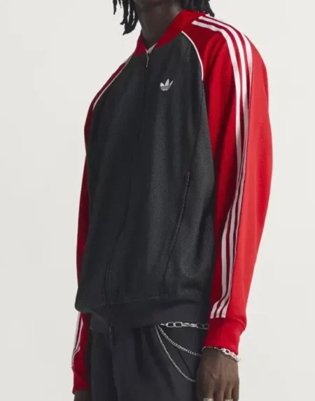 Adidas Loose Mesh Red Track Top