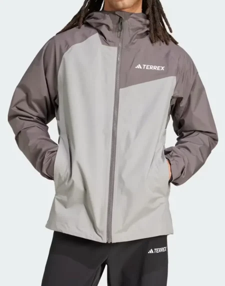 Adidas Terrex Multi Rain Grey Front Jacket