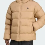 Adidas Tonal Beige Puffer Front Jacket