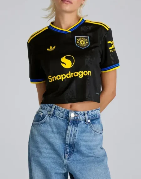 Manchester Women Cropped Black Jersey