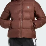 Adicolor Puffer Short Brown Jacket