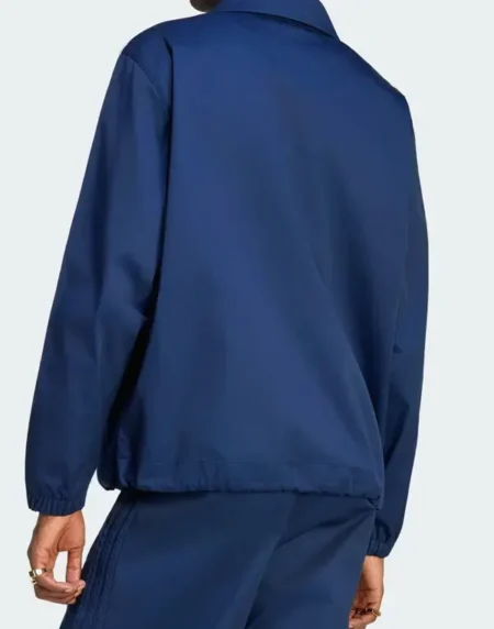 Adidas 3 Stripes Blue Coaches Jacket