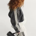 Adidas Pleather Black Jacket