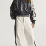 Adidas SST Pleather Black Jacket