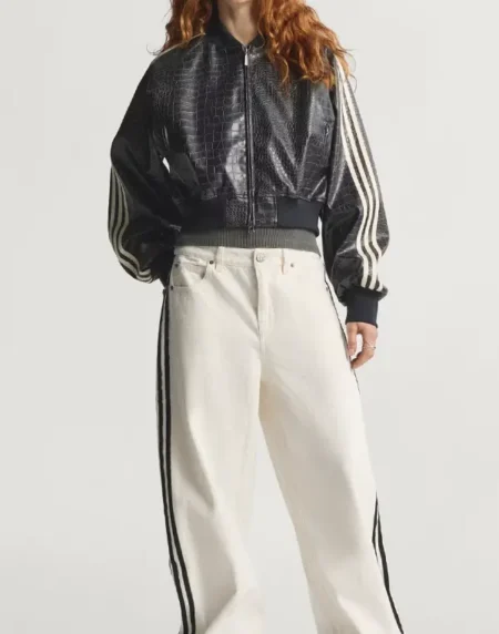 Adidas SST Pleather Black Jacket