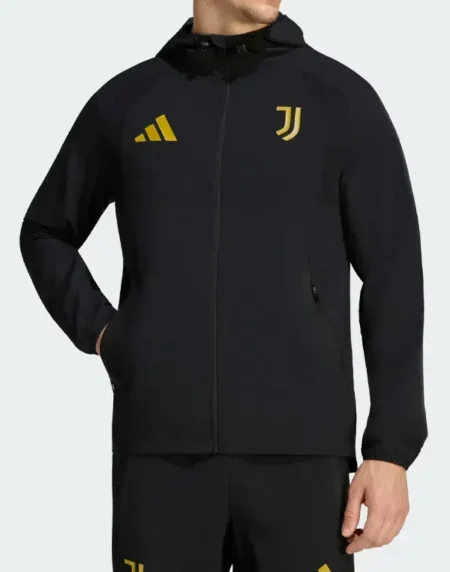 Juventus Travel Windbreaker Black Jacket