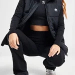 Stripes Loose Insulated Black Vest