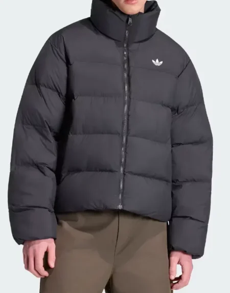 Stand Collar Black Regen Jacket