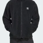 Trefoil Essentials Teddy Fleece Black Jacket