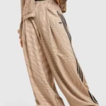 3 Stripes Checks Cotton Track Pants