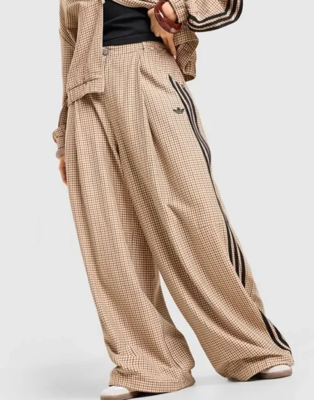 3 Stripes Checks Cotton Track Pants