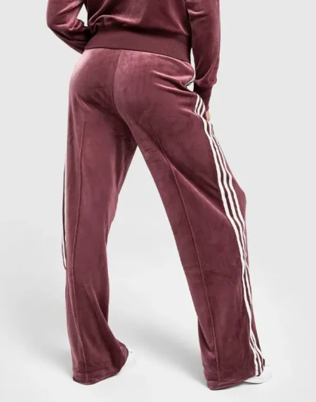 Adidas 3 Stripe Velour Track Pants