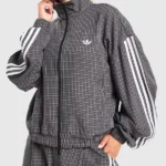 Adidas 3 Stripes Checks Track Jacket