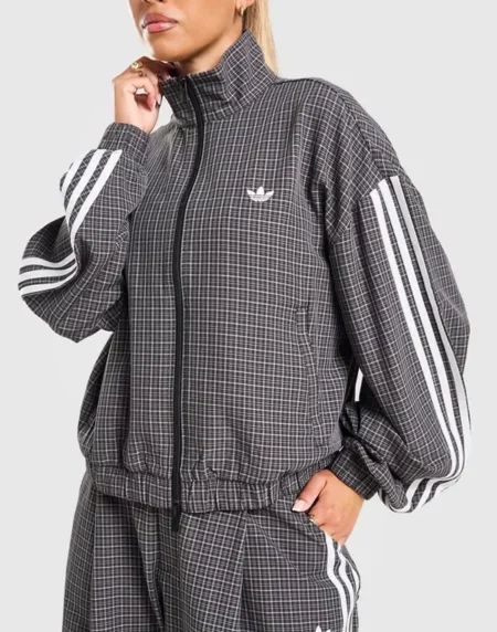Adidas 3 Stripes Checks Track Jacket