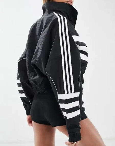 Adidas Crop Woven Track Black Jacket