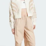 Adidas Crop Woven Track White Jacket