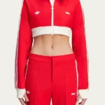 Adidas Cropped Track Red Jacket