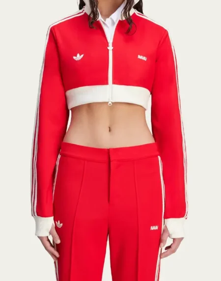 Adidas Cropped Track Red Jacket