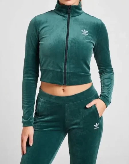 Adidas Essential Slim Velour Track Jacket