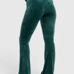 Adidas Essential Velour Green Track Pants