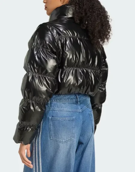 Adidas Essentials Glossy Cropped Jacket