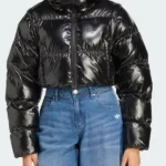 Adidas Essentials Glossy Cropped Puffer Jacket