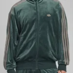 Adidas Original Firebird Velour Dark Green Jacket