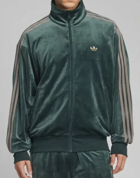 Adidas Original Firebird Velour Dark Green Jacket
