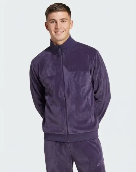 Adidas Original Velour Purple Track Top