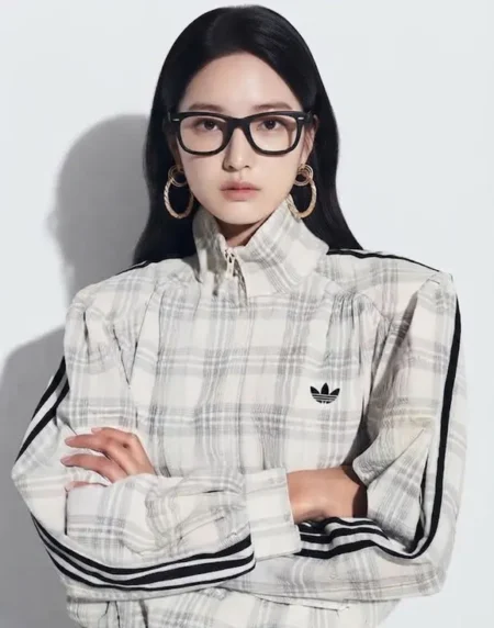 Adidas Plaid Seersucker White Jacket