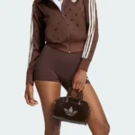 Adidas Polka Dots Track Brown Top