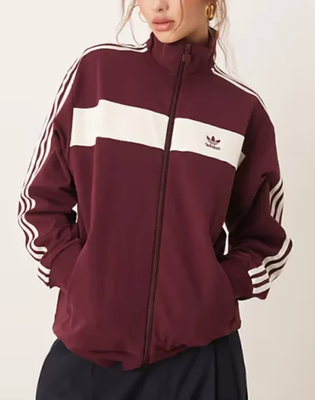 Adidas Retro Burgundy Track Jacket