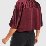 Adidas Varsity Panel Maroon T Shirt