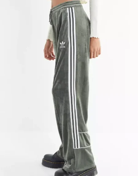Adidas Velour Track Gray Pants