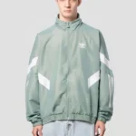 Adidas Woven Silver Green Jacket