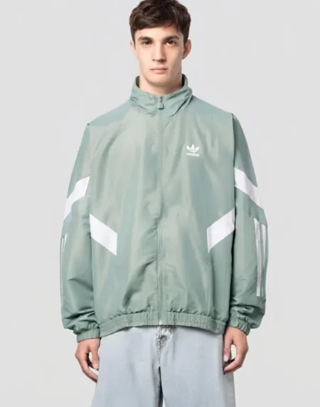 Adidas Woven Silver Green Jacket
