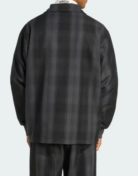 Firebird Plaid Woven Black Track Jacket