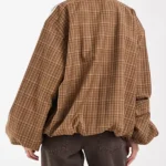 adidas check Brown top